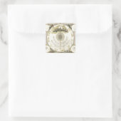 Systema Mundi Tychonicum (1716) Vierkante Sticker (Tas)