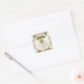 Systema Mundi Tychonicum (1716) Vierkante Sticker (Envelop)