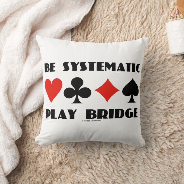 Systematisch Play Bridge-advies Vier kaartcircuits Kussen (Deken)