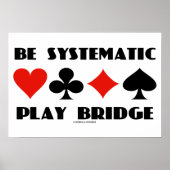 Systematische Play Bridge (vier kaartsleuven) Poster (Voorkant)