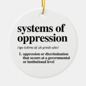 Systemen van onderdrukking Definitie Keramisch Ornament (Voorkant)