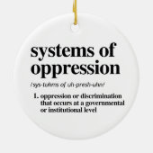 Systemen van onderdrukking Definitie Keramisch Ornament (Achterkant)