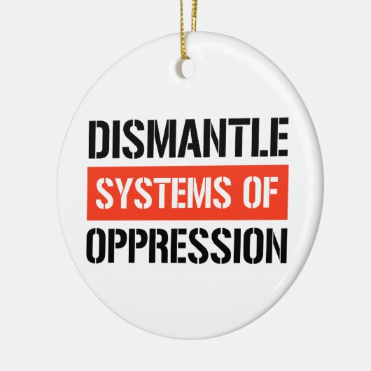 Systemen van onderdrukking ontmantelen keramisch ornament (Links)