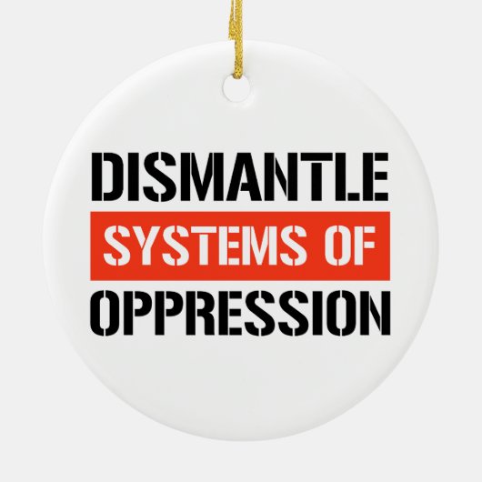 Systemen van onderdrukking ontmantelen keramisch ornament (Achterkant)