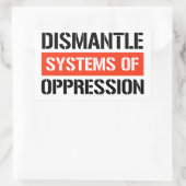 Systemen van onderdrukking ontmantelen rechthoekige sticker (Tas)