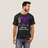 Systemic Lupus Erythematosus Peace Love Hope Purpl T-shirt (Voorkant volledig)