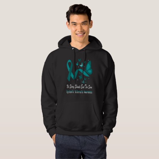 Systemic Sclerosis Awareness Butterfly Support Tea Hoodie (Voorkant volledig)