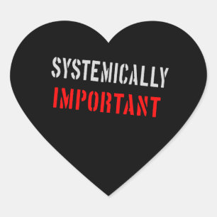 Systemisch belangrijk hart sticker