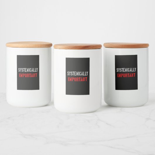 Systemisch belangrijk voedselcontainer etiket (Flessen)