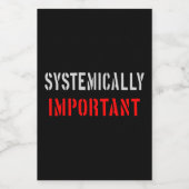 Systemisch belangrijk voedselcontainer etiket (Enkel label)