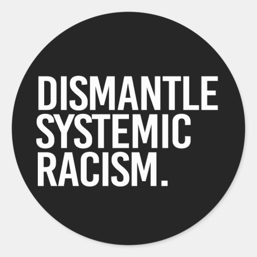 Systemisch racisme Classic Ronde Sticker ontmantel (Voorkant)