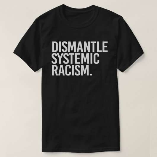 Systemisch racisme Classic Ronde Sticker ontmantel T-shirt (Design voorkant)