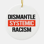 Systemisch racisme ontmantelen keramisch ornament (Voorkant)