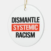 Systemisch racisme ontmantelen keramisch ornament (Links)