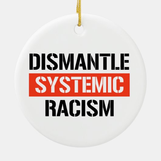 Systemisch racisme ontmantelen keramisch ornament (Achterkant)