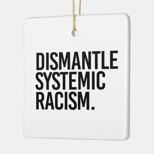 Systemisch racisme ontmantelen keramisch ornament (Links)