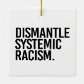 Systemisch racisme ontmantelen keramisch ornament (Achterkant)