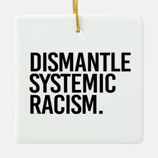 Systemisch racisme ontmantelen keramisch ornament (Voorkant)
