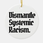 Systemisch racisme ontmantelen keramisch ornament (Voorkant)