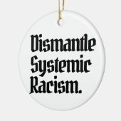 Systemisch racisme ontmantelen keramisch ornament (Links)