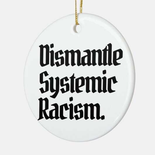 Systemisch racisme ontmantelen keramisch ornament (Links)