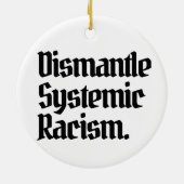 Systemisch racisme ontmantelen keramisch ornament (Achterkant)