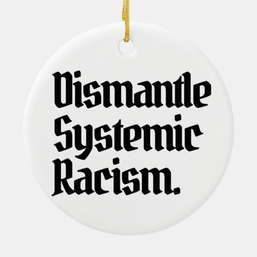 Systemisch racisme ontmantelen keramisch ornament (Achterkant)