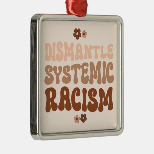 Systemisch racisme ontmantelen metalen ornament (Rechts)