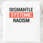 Systemisch racisme ontmantelen rechthoekige sticker (Tas)