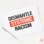 Systemisch racisme ontmantelen rechthoekige sticker (Envelop)