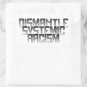 Systemisch racisme ontmantelen rechthoekige sticker (Tas)