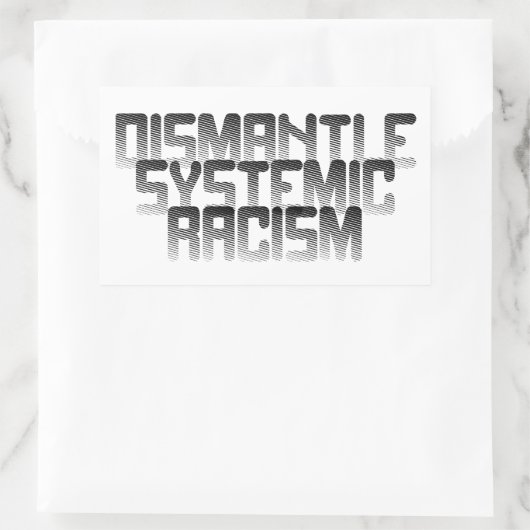 Systemisch racisme ontmantelen rechthoekige sticker (Tas)