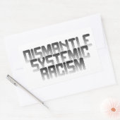 Systemisch racisme ontmantelen rechthoekige sticker (Envelop)