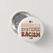 Systemisch racisme ontmantelen ronde button 3,2 cm (Voorkant /achterkant)