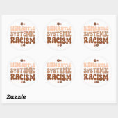 Systemisch racisme ontmantelen ronde sticker (Vel)