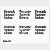 Systemisch racisme ontmantelen vierkante sticker (Vel)