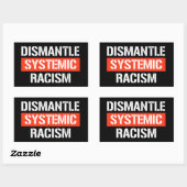 Systemisch racisme Rechthoekige Sticker ontmantele (Vel)