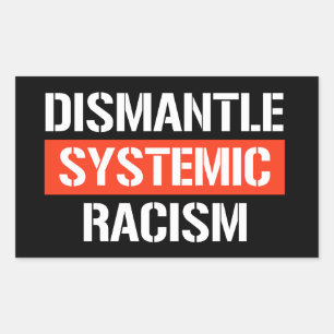 Systemisch racisme Rechthoekige Sticker ontmantele
