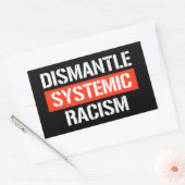 Systemisch racisme Rechthoekige Sticker ontmantele (Envelop)