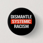 Systemisch racisme Rechthoekige Sticker ontmantele Ronde Button 3,2 Cm (Voorkant)