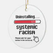 Systemisch racisme verwijderen keramisch ornament (Links)