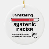 Systemisch racisme verwijderen keramisch ornament (Achterkant)