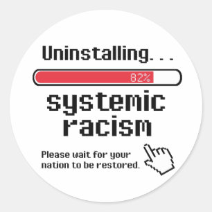 Systemisch racisme verwijderen ronde sticker