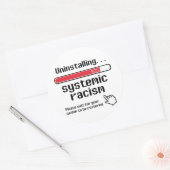 Systemisch racisme verwijderen ronde sticker (Envelop)