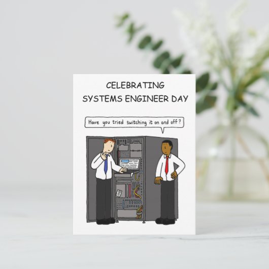 Systems Engineer Day Juli Briefkaart (Staand voorkant)