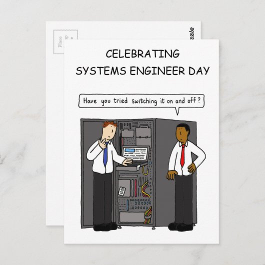 Systems Engineer Day Juli Briefkaart (Voorkant / Achterkant)