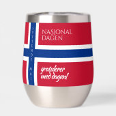 Syttende Mai 17 mei Noorse vlag op nationale feest (Achterkant)