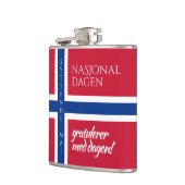 Syttende Mai 17 mei Noorse vlag op nationale feest Heupfles (Links)