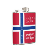 Syttende Mai 17 mei Noorse vlag op nationale feest Heupfles (Rechts)