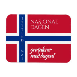 Syttende Mai 17 mei Noorse vlag op nationale feest Magneet